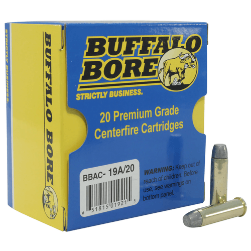 BUFBOR BUFFALO BORE HEAVY 357 MAG 180GR HARD CAST LEAD FLAT NOSE AMMO 20 ROUNDS