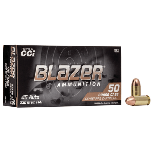 CCI Blazer Brass 45 ACP 230 Grain FMJ Ammunition 50 Rounds