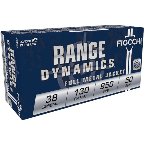 Fiocchi Range Dynamics 38 Special 130 Grain FMJ Ammunition 50 Rounds