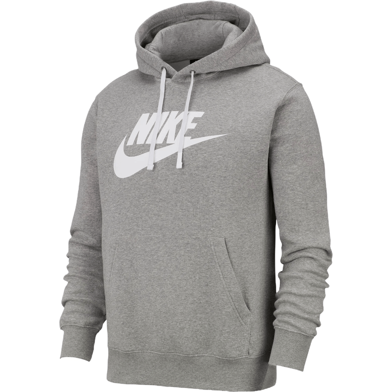 Nike Mens Swoosh Fleece Hoodie - Grey