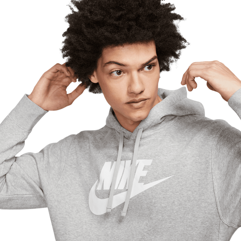 Nike sportswear club online fleece graphic pullover hoodie