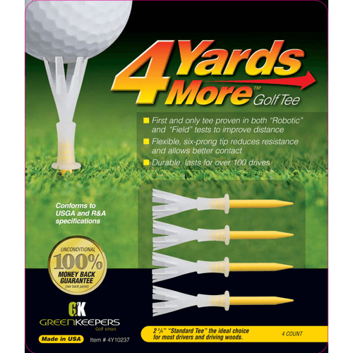 ProActive Sports 4 Yards More Golf Tee - 4 Pack