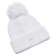 Under Armour UA Halftime Ribbed Pom Beanie - Women's - White / White / Ghost Gray.jpg