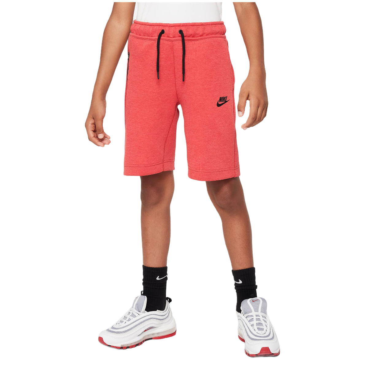 Nike fleece best sale shorts boys