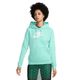 Nike Sportswear Club Fleece Logo Pullover Hoodie - Women's - Emerald Rise / White.jpg
