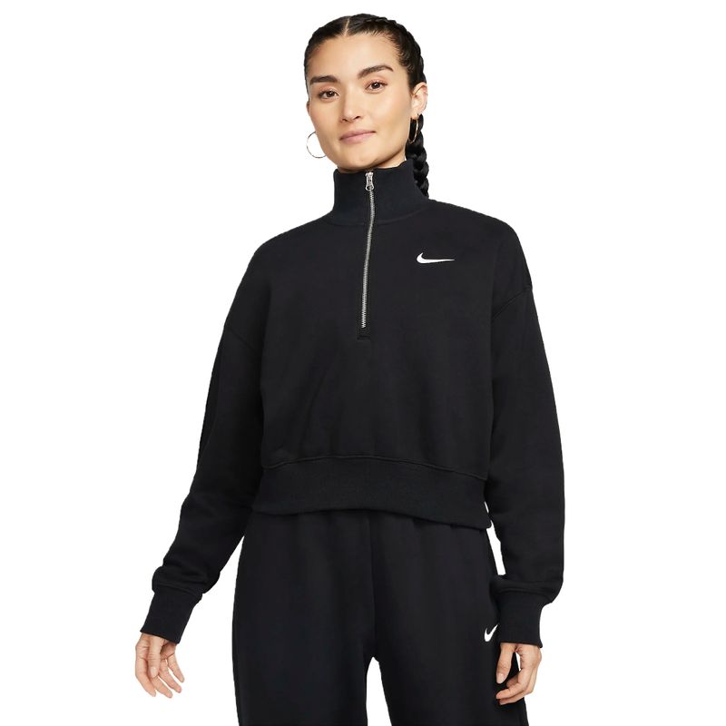 Nike Sportswear Phoenix Fleece Oversized Half Zip Crop Sweatshirt