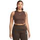 Nike Sportswear Essentials Ribbed Cropped Tank - Women's - Baroque Brown / Sail.jpg