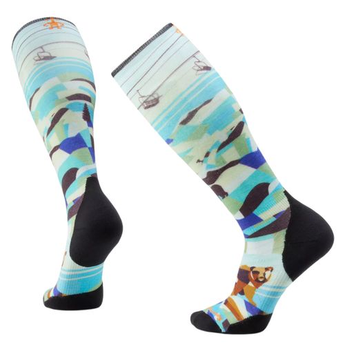 Smartwool Ski Targeted Cushion Bear Country Print Over The Calf Sock - Men's