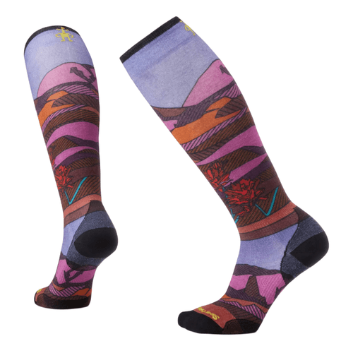 Smartwool Ski Zero Cushion Floral Field Print Over The Calf Sock - Women's