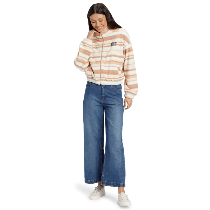 ROXY DAWN TO DUSK FULL ZIP STRIPE - Warm Taupe Mirage Stripe.jpg