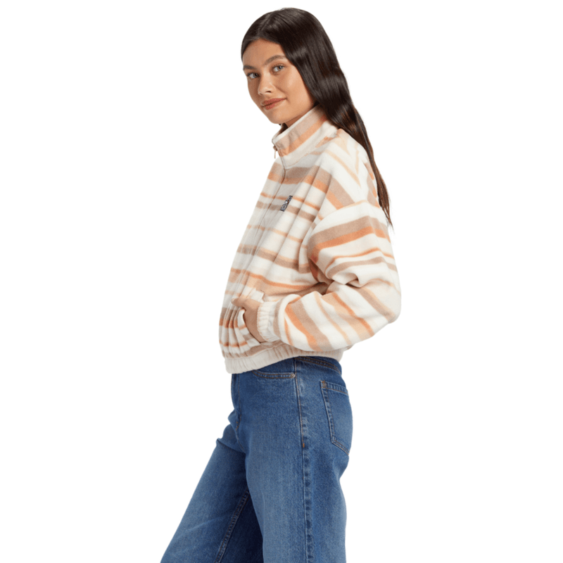 ROXY DAWN TO DUSK FULL ZIP STRIPE - Warm Taupe Mirage Stripe.jpg