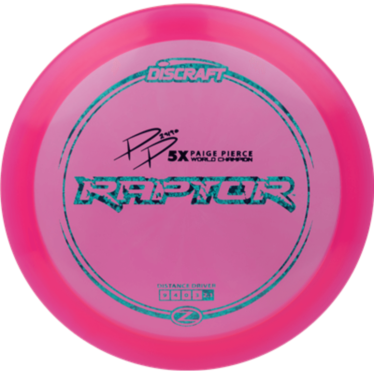 Discraft Paige Pierce Z Raptor Signature Series Disc - Bobwards.com