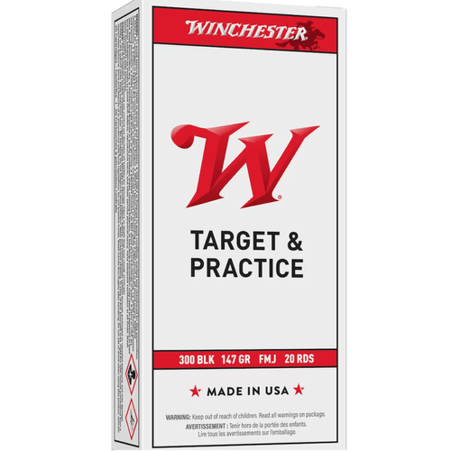 Winchester USA FS 300 Blackout 147 Grain FMJ Ammunition 20 Rounds