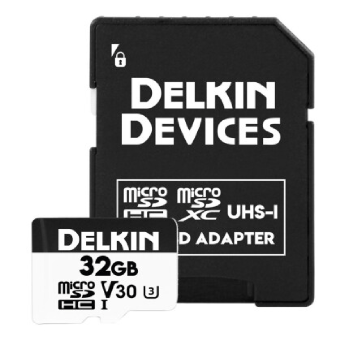 Delkin 32GB Hyperspeed UHSI SDHC Memory Card with SD Adapter