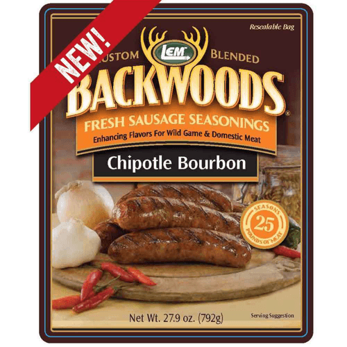 LEM Products Backwoods Chipotle Bourbon Fresh Sausage Seasoning