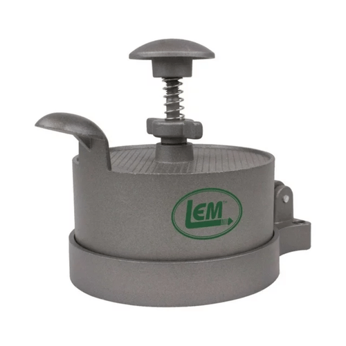 LEM Products Products Outdoor Cooking Accessories Spring Loaded Burger Press Cast Iron