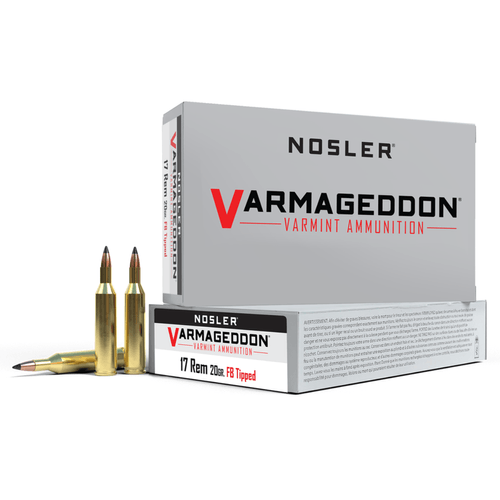 Nosler 17 Rem 20GR Tipped Varmageddon Ammunition