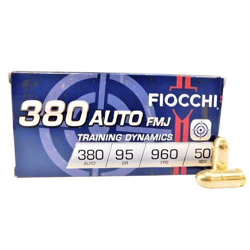 Fiocchi Training Dynamics 380 ACP 95 Grain FMJ Ammunition 50 Rounds