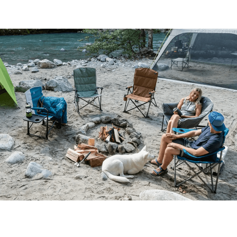 Woods siesta folding reclining padded camping chair hot sale