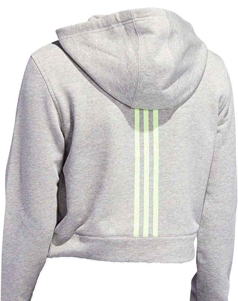 grey cropped adidas hoodie