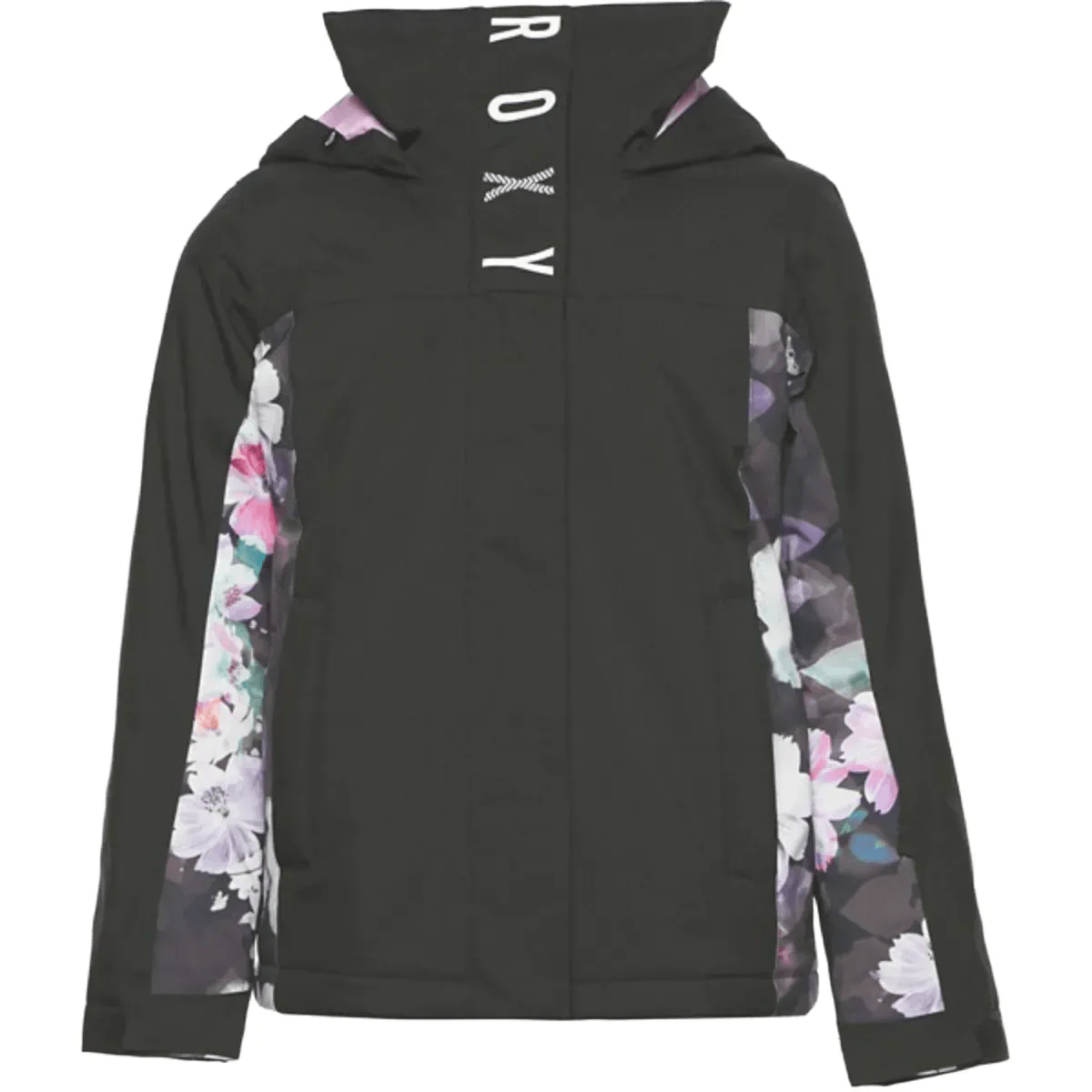 Roxy Girls DryFlight Galaxy Snow Jacket, True Black Blurry Flower