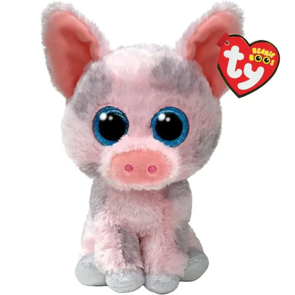 Ty Hambone Pink and Gray Pig Beanie Boo Plush - Als.com