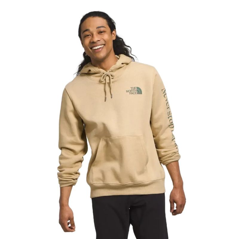 The north outlet face beige hoodie