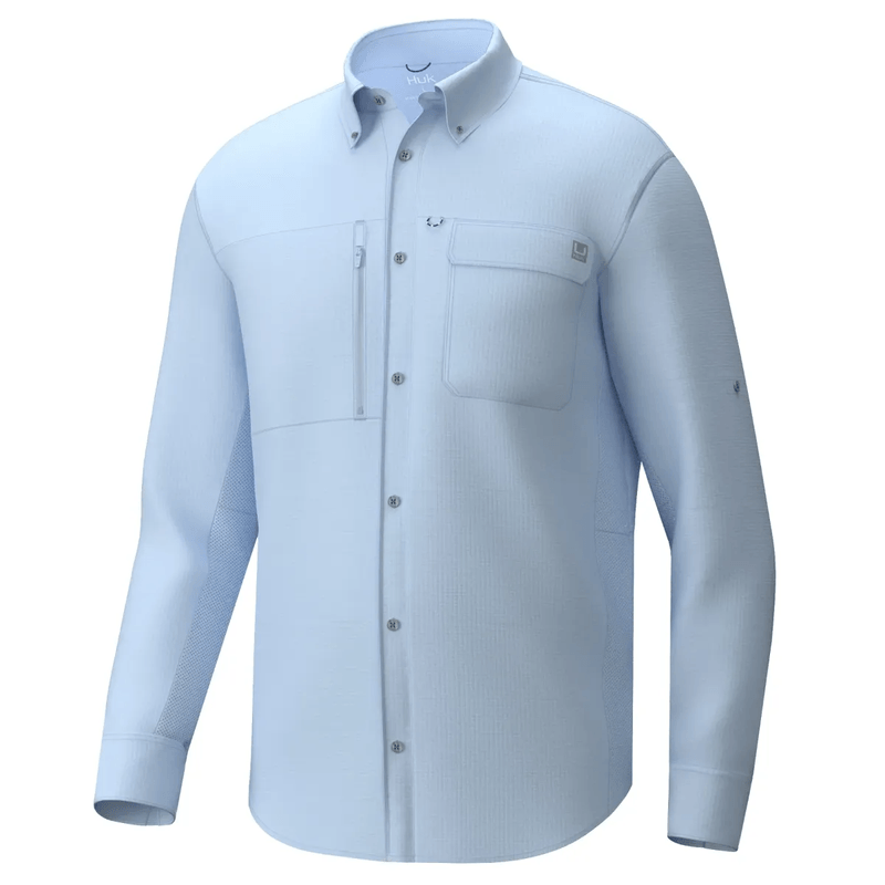 Huk A1A Button-Down Shirt - Men's Ice Water XL