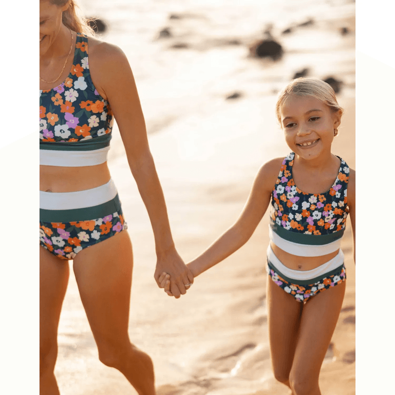 Nani Swimwear Brookside Mini Cut Back Crop Set Girls Bobwards