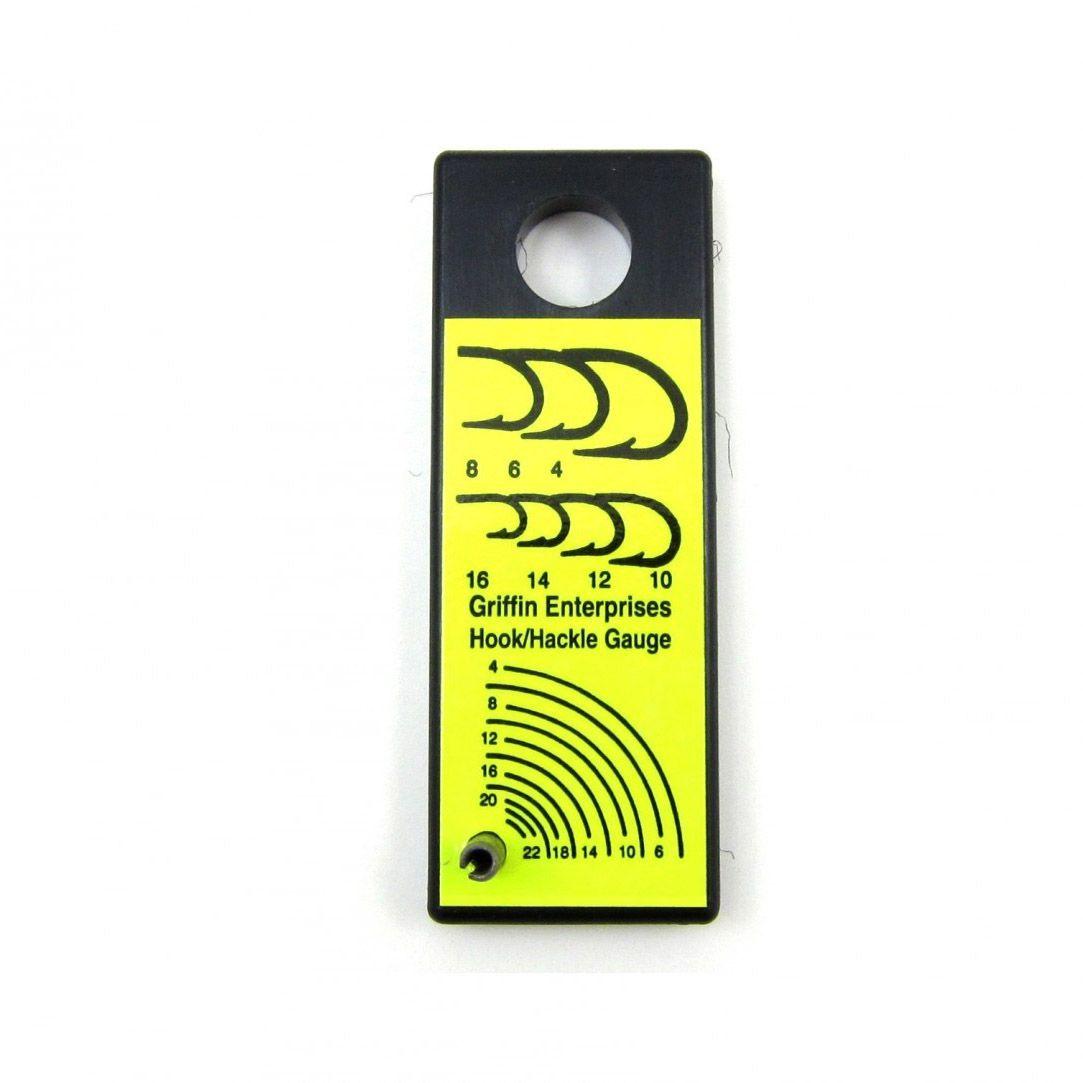 Hareline Dubbin Griffin Hook-Hackle Gauge - Black / Yellow One Size