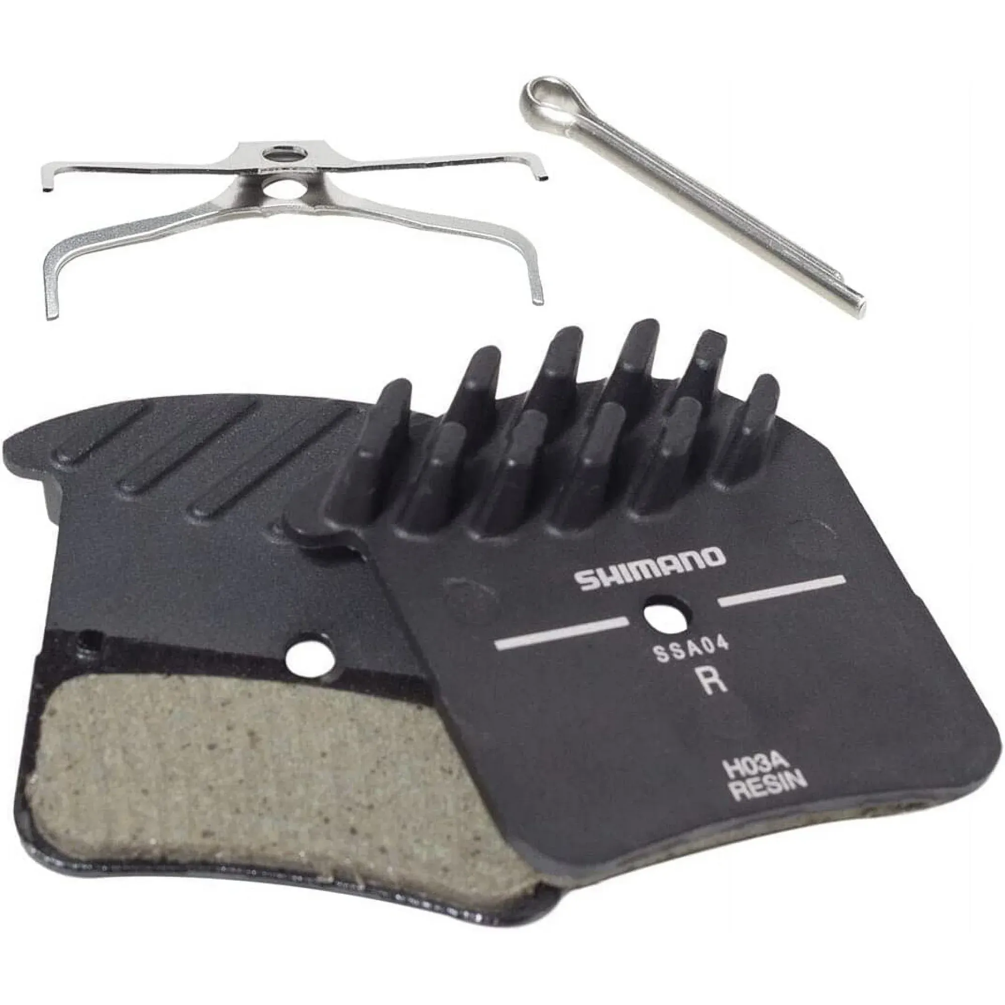 Shimano Bikes Resin Disc Brake Pads And Spring with Fins - Bobwards.com