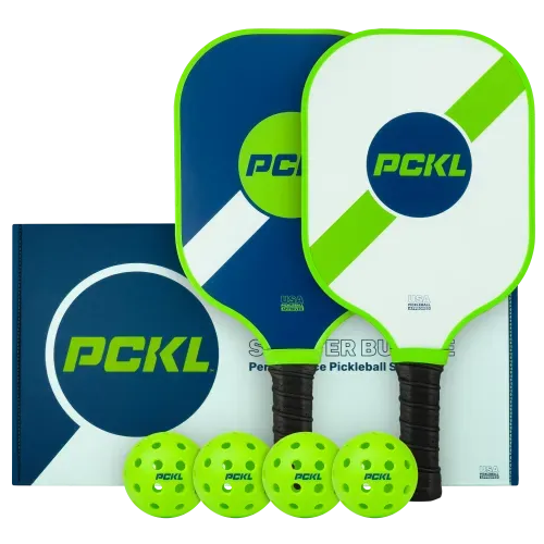 PCKL Pickleball 2 Paddle and 4 Ball Starter Bundle