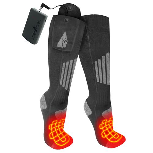 Action Heat Cotton 3.7V Rechargeable Heated Socks 2.0 with Remote