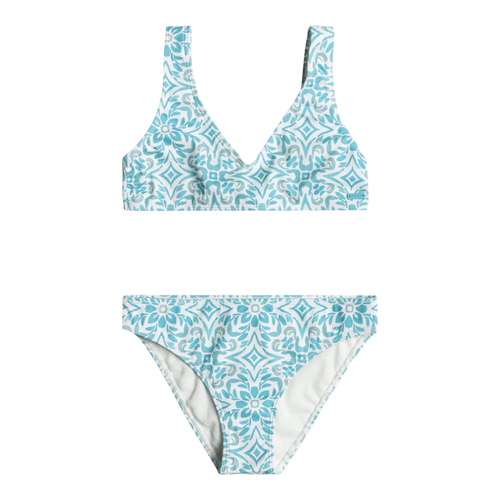 Roxy Fresco Tile Elongated Triangle Bikini Set - Girls'