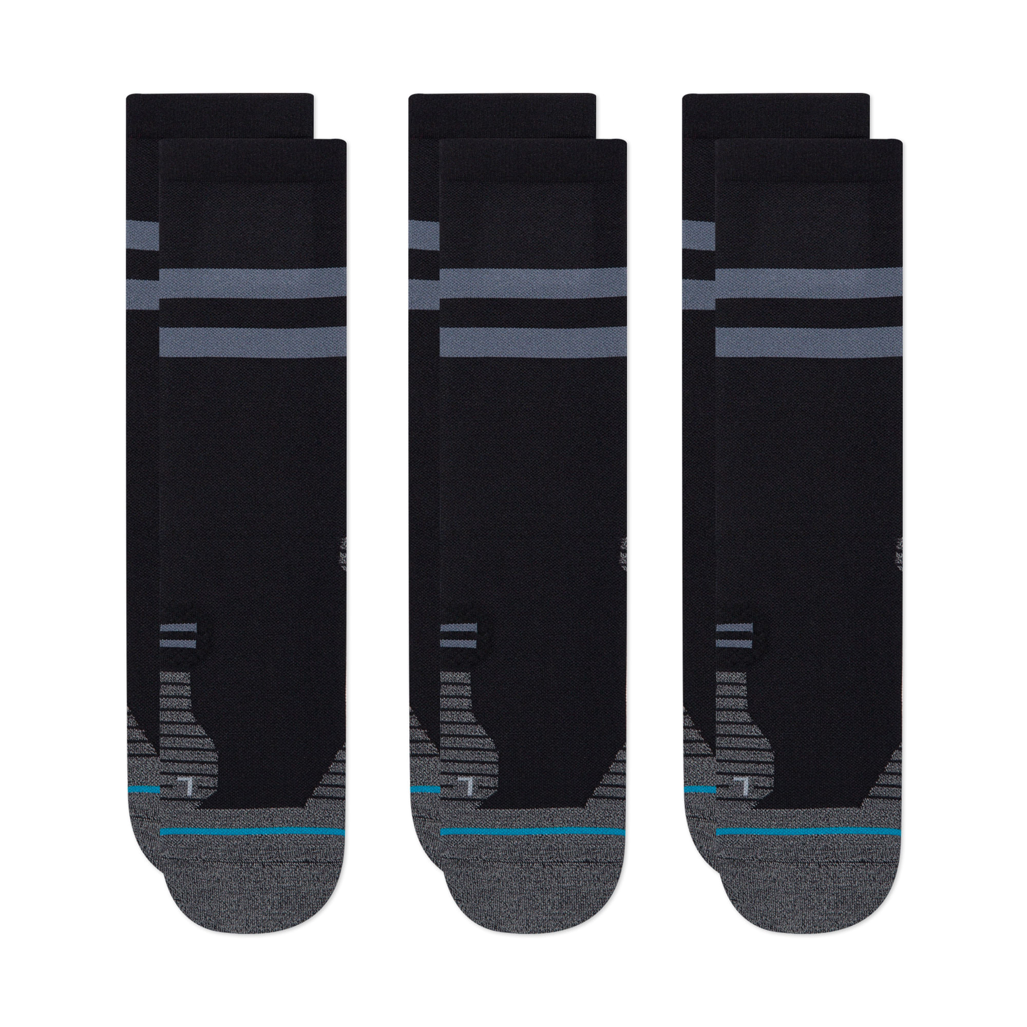 Stance Run Light Crew Running Sock (3 Pack) - Black M