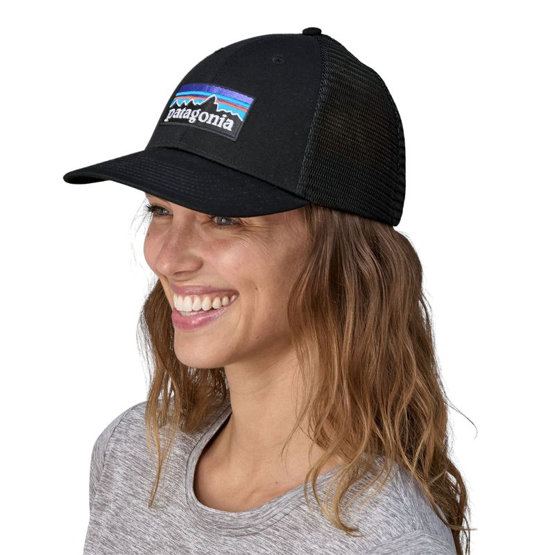 Patagonia-P-6-Logo-Lopro-Trucker-Hat-Black