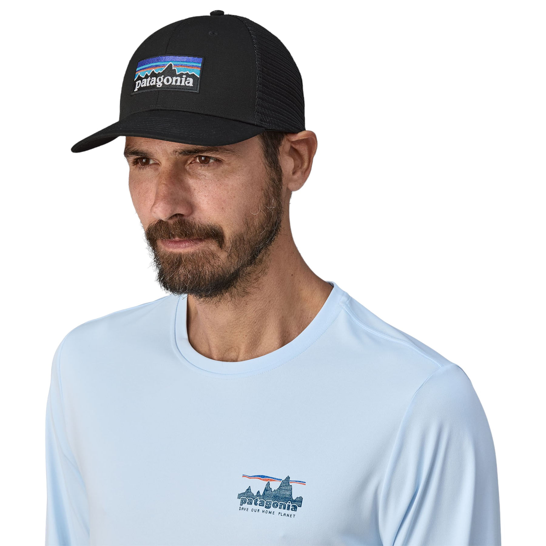 Patagonia P-6 Logo Trucker Hat Black