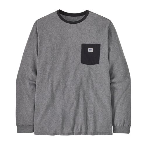 Patagonia Long Sleeve Shop Sticker Pocket Responsibili-Tee