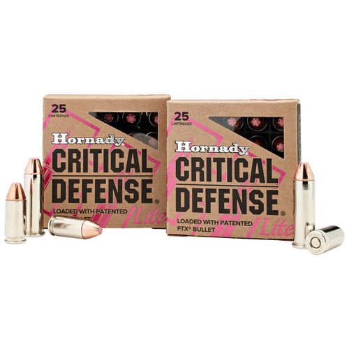 Hornady Critical Defense 9MM 100 Grain FTX Ammunition 25 Rounds