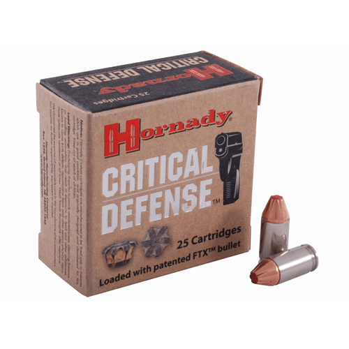 Hornady Critical Defense 380 ACP 90 Grain FTX Ammunition 25 Rounds