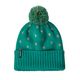 Patagonia Powder Town Beanie - Youth Offset Dot / Conifer Green