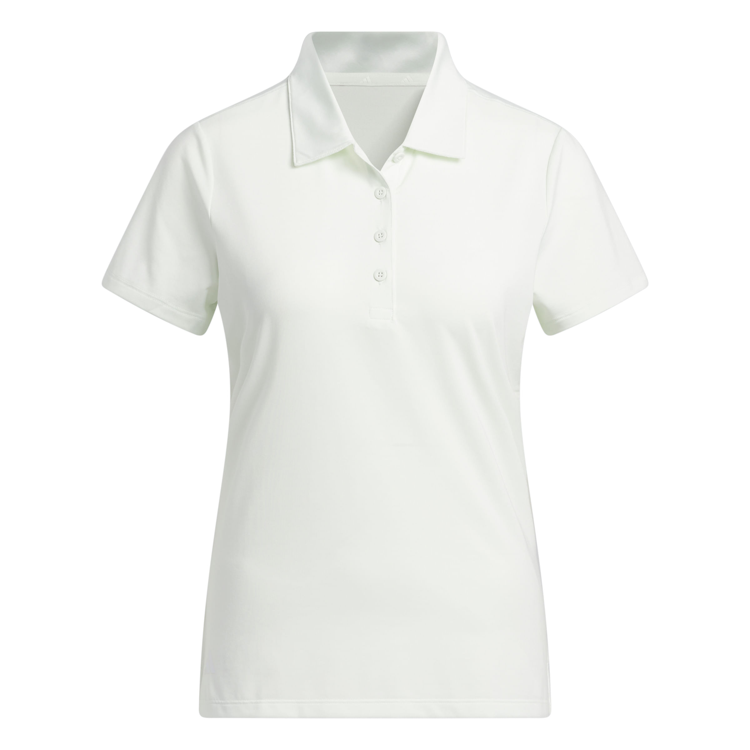 adidas Ultimate Solid Short Sleeve Ladies Golf Polo Shirt - White adidas Ultimate Solid Short Sleeve Ladies Golf Polo Shirt - White