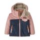 Patagonia Reversible Tribbles Hoodie - Infant New Navy / Mallow Pink