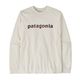 Patagonia Long Sleeve 73 Text Logo Responsibili-Tee - Men's Birch White