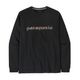 Patagonia Long Sleeve 73 Text Logo Responsibili-Tee - Men's Black