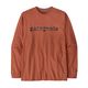 Patagonia Long Sleeve 73 Text Logo Responsibili-Tee - Men's Redtail Rust