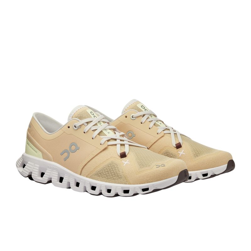 On-Cloud-X-3-Running-Shoe---Women-s-Savannah---Frost