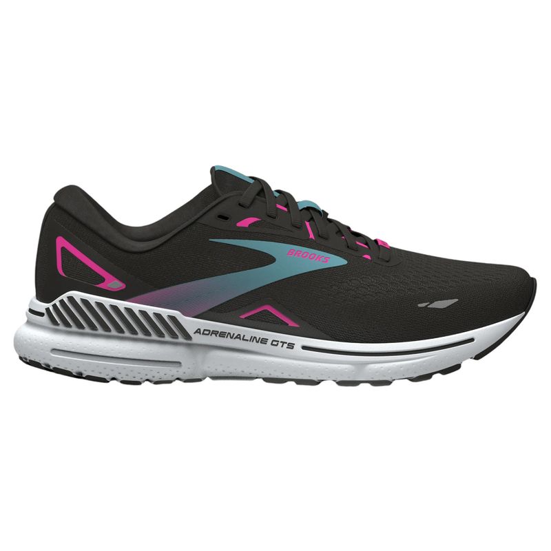 Brooks-Adrenaline-GTS-23-GTX-Shoe-Black---Knockout-Pink---Aqua