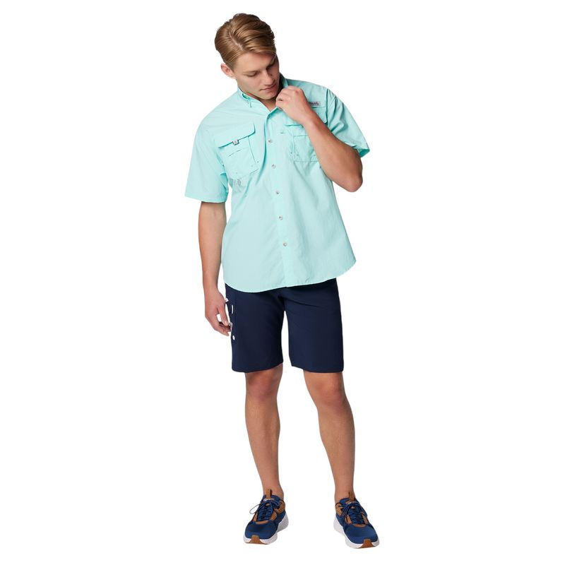 Columbia PFG Bahama II Short Sleeve Shirt - Men's Gulf Stream