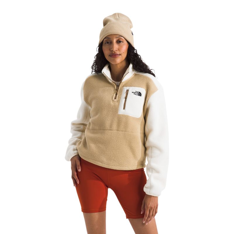 The-North-Face-Yumiori-¼-Zip---Women-s-Khaki-Stone---White-Dune---Utility-Brown